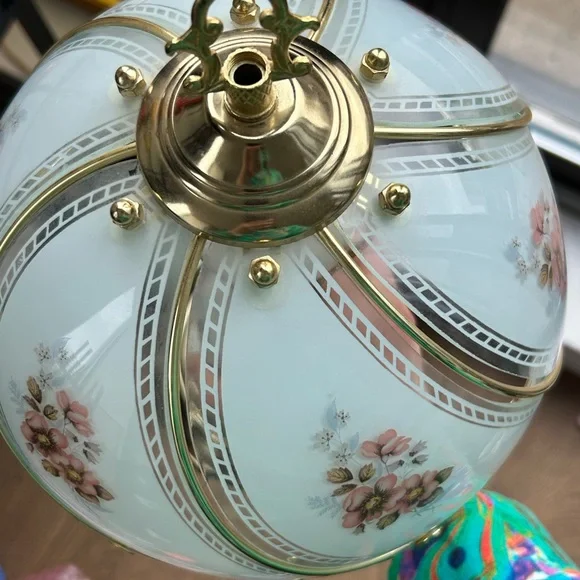 Vintage Floral Glass Touch Lamp in Tiffany Style - 1980s - Picture 10 of 13